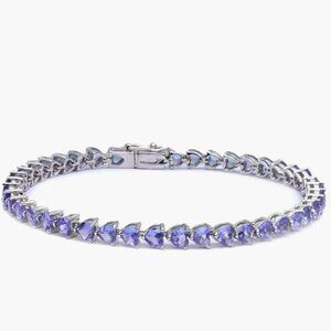 Heart Cut Tanzanite Tennis Bracelet Donatello Gian